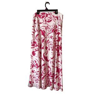 Talbots Pink & White Maxi Skirt M